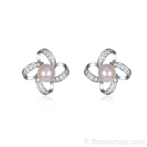 Boucles d&#39;oreilles en argent sterling de mode 925